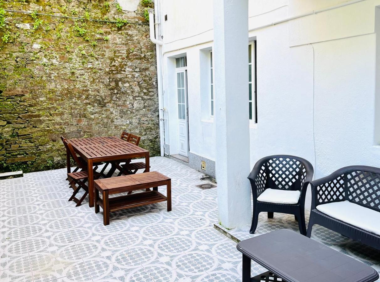 A terraza de Lilo Santiago Historic Appartamento San Giacomo di Compostella Esterno foto